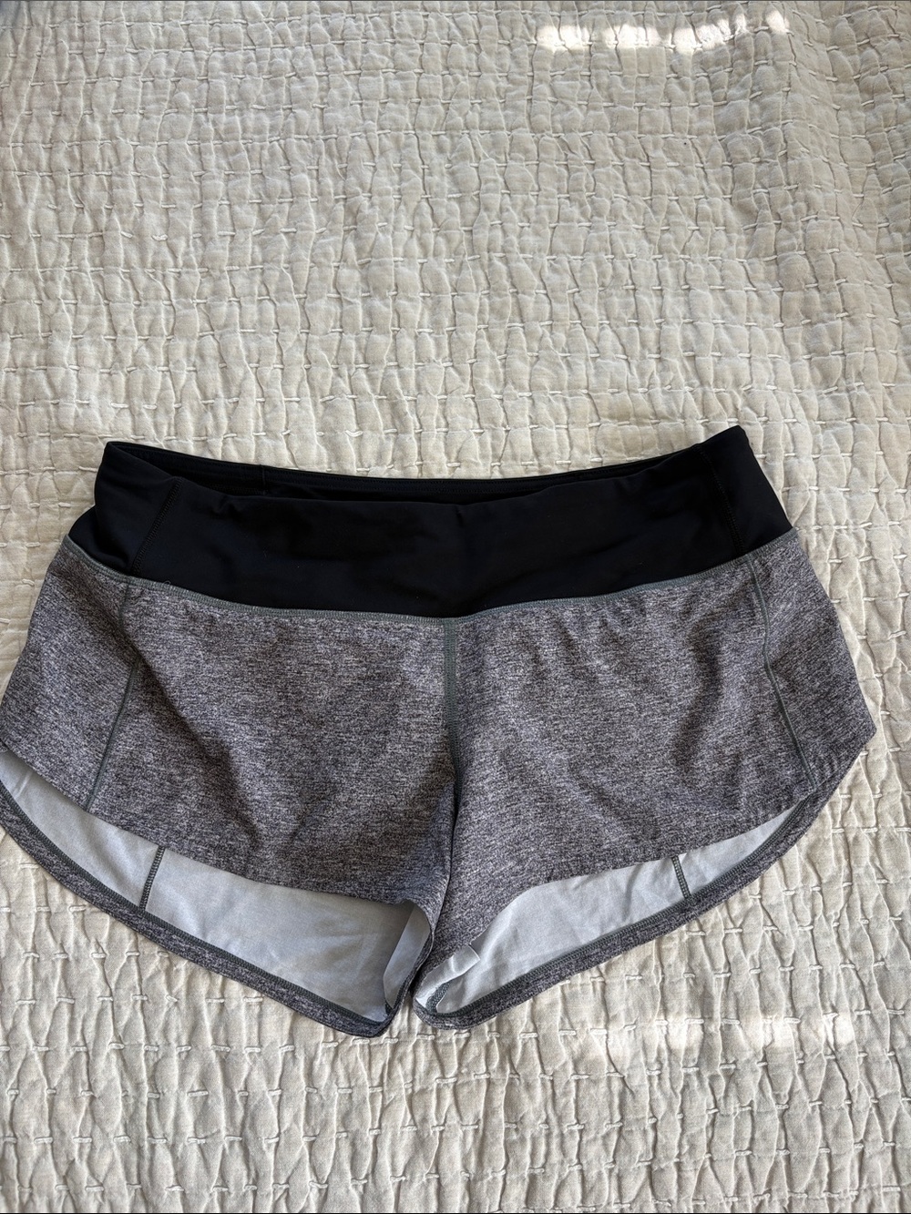 lululemon athletica Gray Shorts with Black Waistband